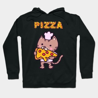 cat eating a pizza Hoodie